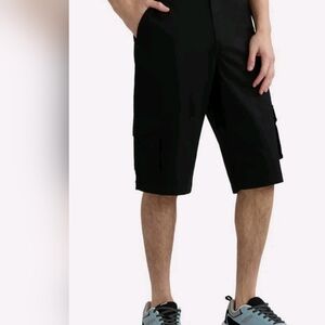NWT George Men's & Big Men's Messenger Cargo Shorts, 14" Inseam Size 38,‎ Black